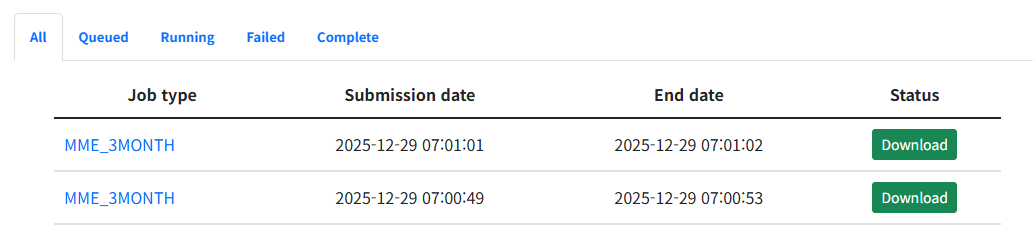 (Figure 1-4-9) Check Progress, Request Download via Download Button