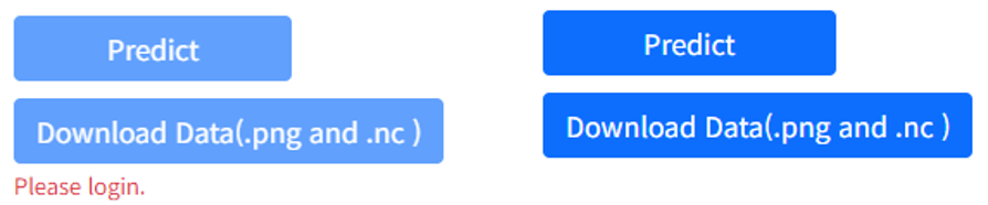 (Figure 3-3-2) Image Acriviation Before and After Login (Left: Before Login, Right: After Login)