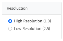 (Figure 3-3-3) Select Resolution