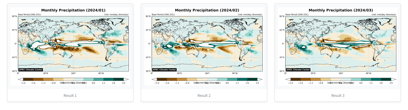 (Figure 3-3-42) Anomaly 6-month Data Result for Precipitation of SCOPS Model