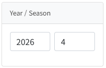 (Figure 3-3-5) Select Year and Season