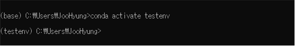 (Figure 4-2-12) Activating testenv Virtual Environment