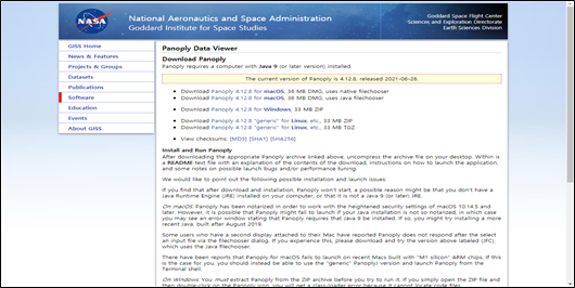 (Figure 4-4-1) Panoply Download Homepage